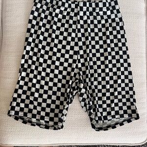 Black and White Checkered Shorts